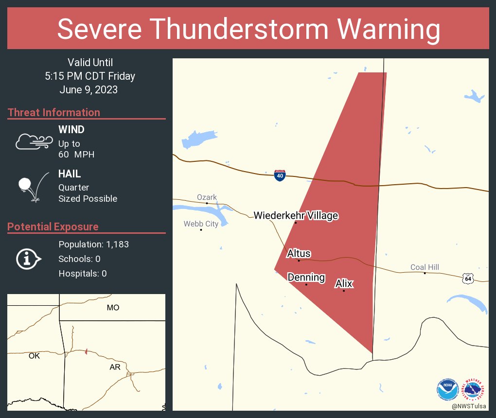 NWS Severe Tstorm on Twitter "Severe Thunderstorm Warning including
