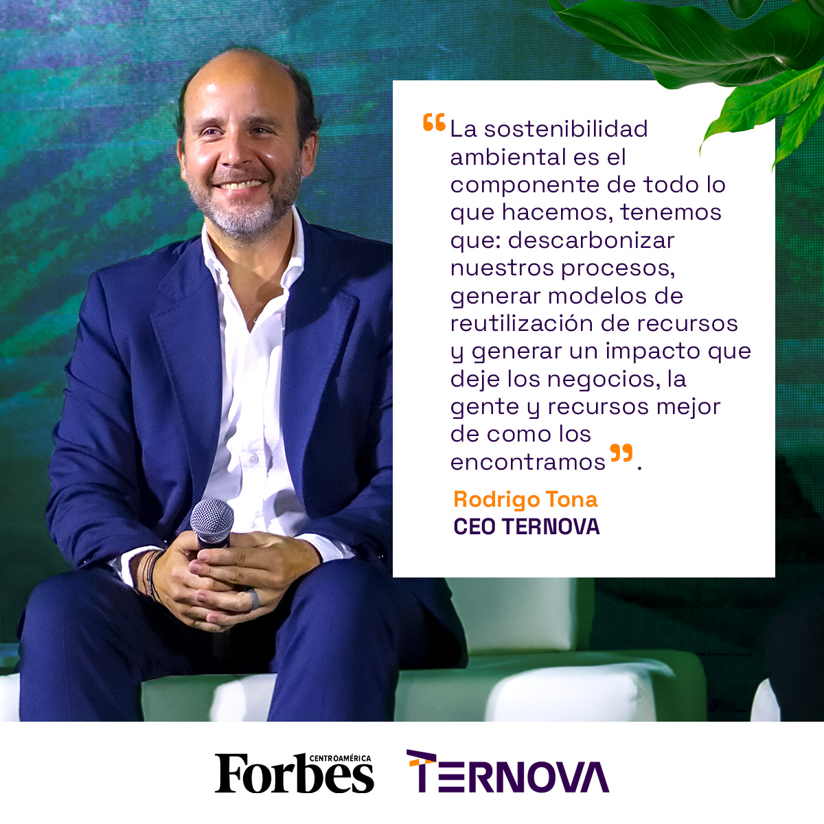 En Grupo Ternova, lideramos los negocios sostenibles desde nuestra estrategia empresarial para impulsar la transformación del mañana. #Ternova #sostenibilidad #ForbesSostenible #EconomíaVerde