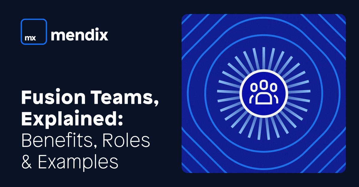 Mendix's tweet image. Enterprises don’t have time to waste, and fusion teams fast-track each step of the development lifecycle. Learn more about fusion teams, how they benefit your organization, and how to create your own.

#MeetMendix10 #fusionteams #collaboration

bit.ly/3qyplqW
