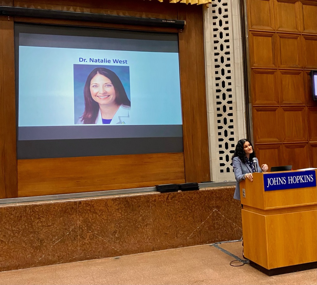 Congratulations to Dr. Natalie West on receiving an <a href="/OslerResidency/">The Osler Medical Residency</a> Aequanimitas scarf this morning in recognition of her many years of impactful support and dedication of the Osler residents and especially the Janeway firm 👏👏👏