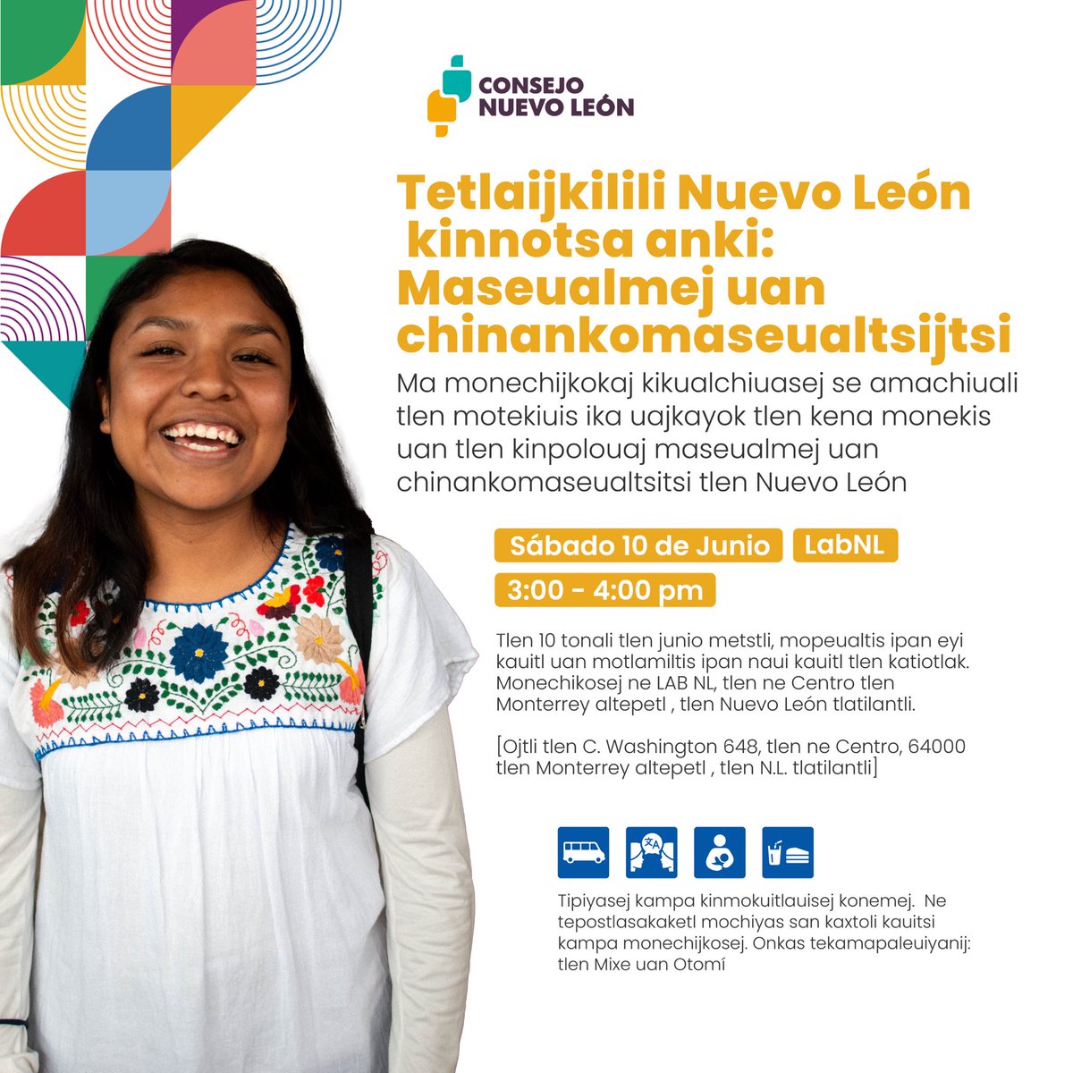 ConsejoNL's tweet photo. Te esperamos mañana en @labnuevoleon en la tercera sesión de trabajo para definir las prioridades de comunidades y personas indígenas. https://t.co/BXOPTqTSLt