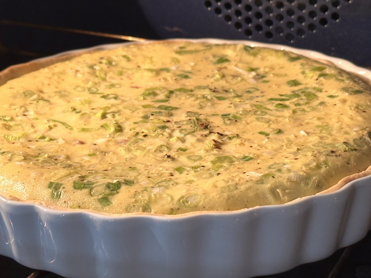 We make a little quiche for the weekend.