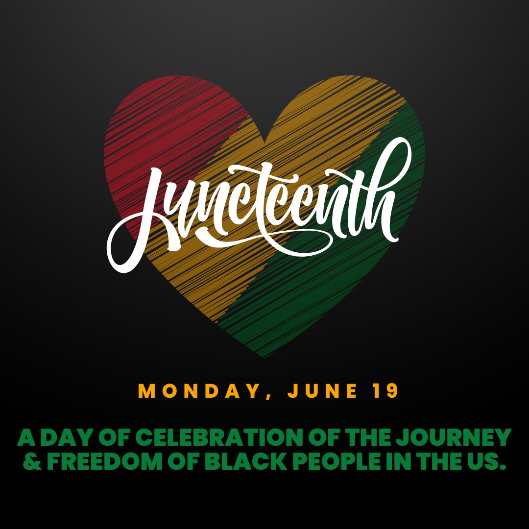 Juneteenth commemorates the end of slavery in the US. Today is a day to celebrate liberation, reflect on racial injustices, and gain a stronger understanding of diversity, equality, and inclusion so that together we build a more just future. How are you celebrating today?