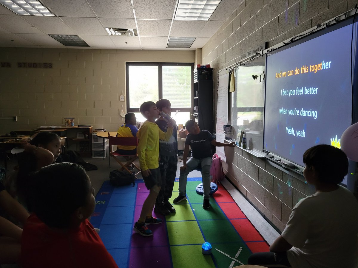 We all sang our hearts out for some Karaoke this afternoon! "Baby Shark" and "Let It Go" were crowd pleasing songs 😆 #CRESculture