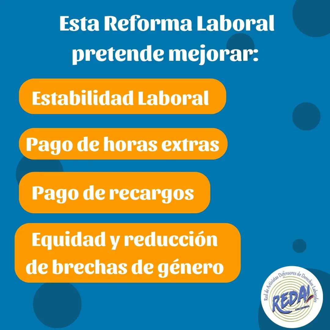 Redaloficial's tweet photo. La #ReformaLaboral promueve el trabajo decente y digno para las y los trabajadores en Colombia. 
Calidad de vida laboral, social, política y familiar. https://t.co/YttUTbgRrR
