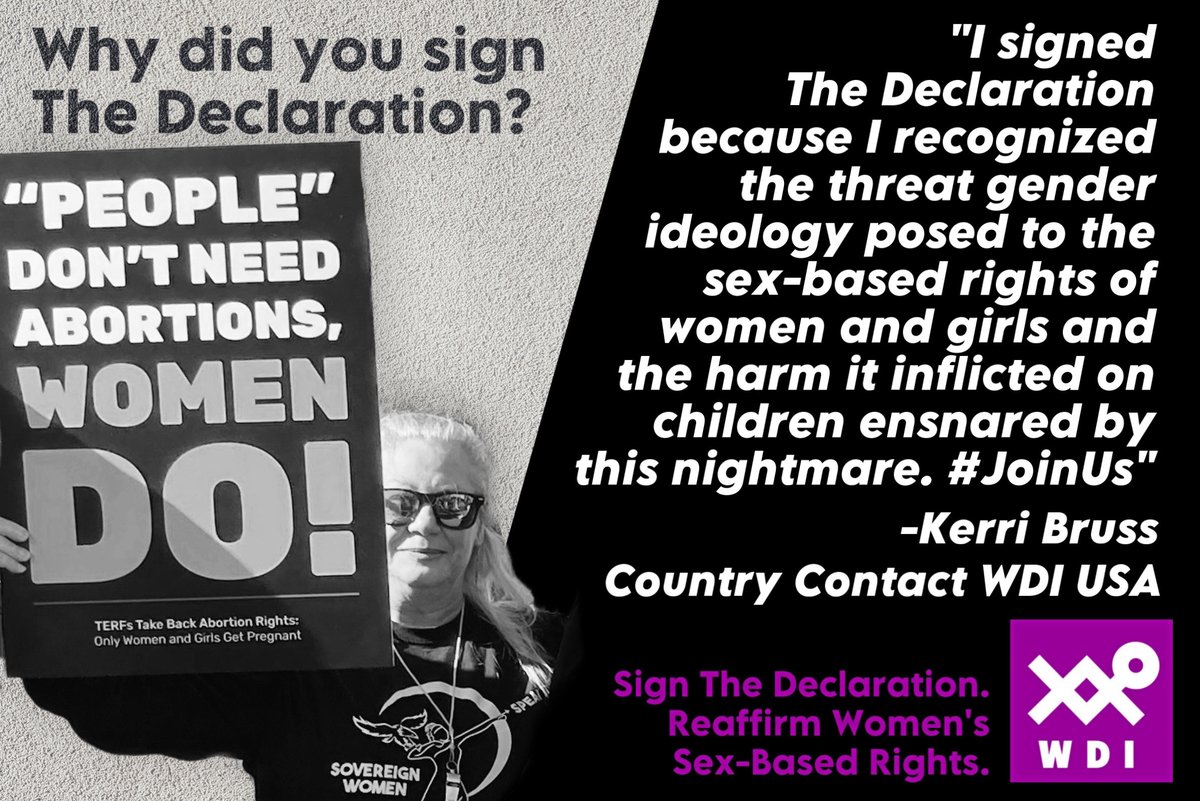 'People' don't need abortions, Women do!

Be the Billboard signatories!
Send a photo (or not) and 25 words or less to campaigns@office.womensdeclaration.com

Why did you sign the Declaration? @wdi_USA?