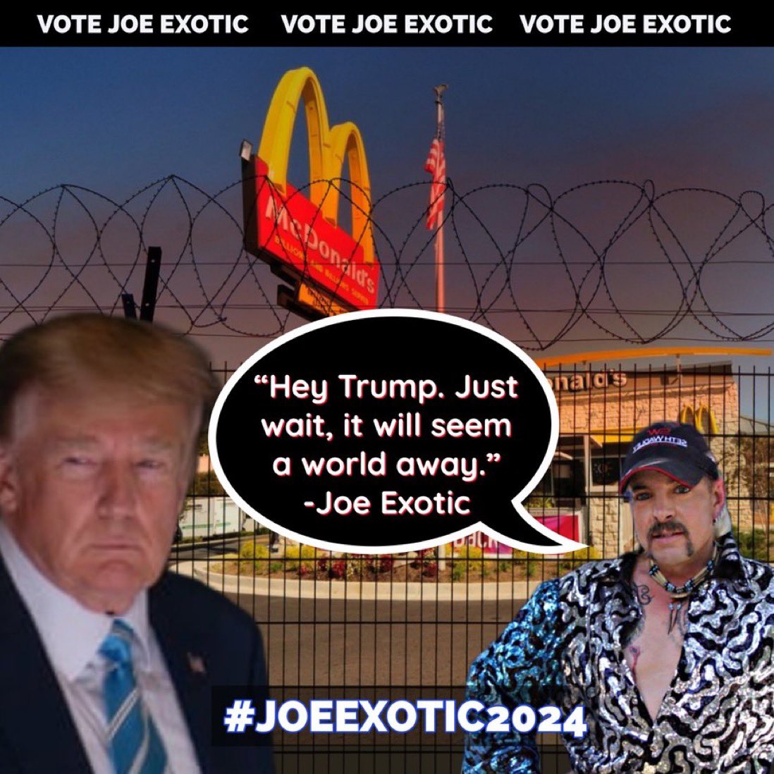 RT @RonFilipkowski: Teasing him with the Golden Arches outside the prison wire was a nice touch @joe_exotic https://t.co/0wG5QhyU3d