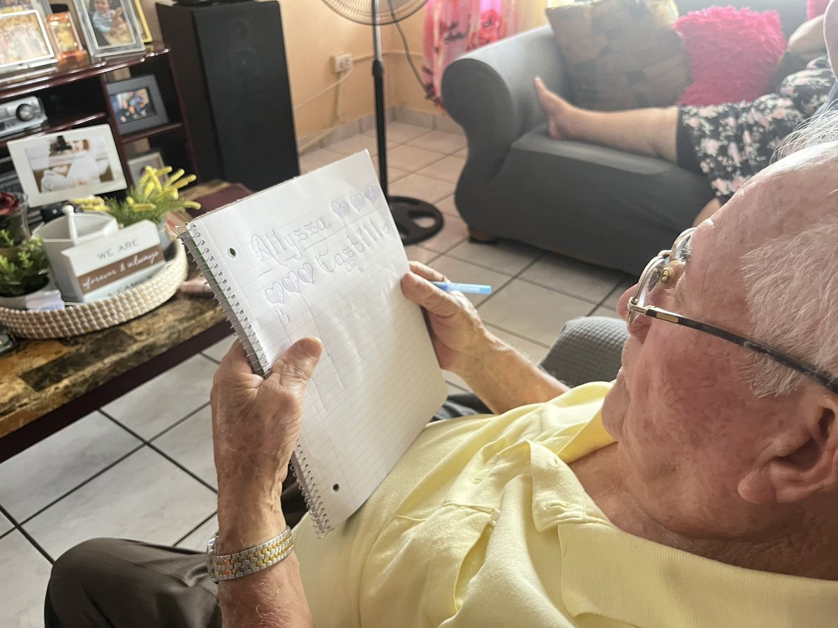 Softball has given me so much but it’s given my great-grandfather in PR more than I ever expected. He watches Masuk on @GCsports & keeps track in his notebook. He suffers from dementia & tries to help himself concentrate. Tomorrow, this game is for you Abuelito. 💜 🙌🏽🙏🏼 #ctsb