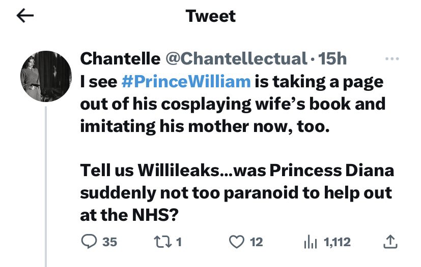 A little light hearted giggle for you! 🤭🤭🤭🤭

This person is pissy Prince William launched the fund raising for a cancer unit and then opened it.
