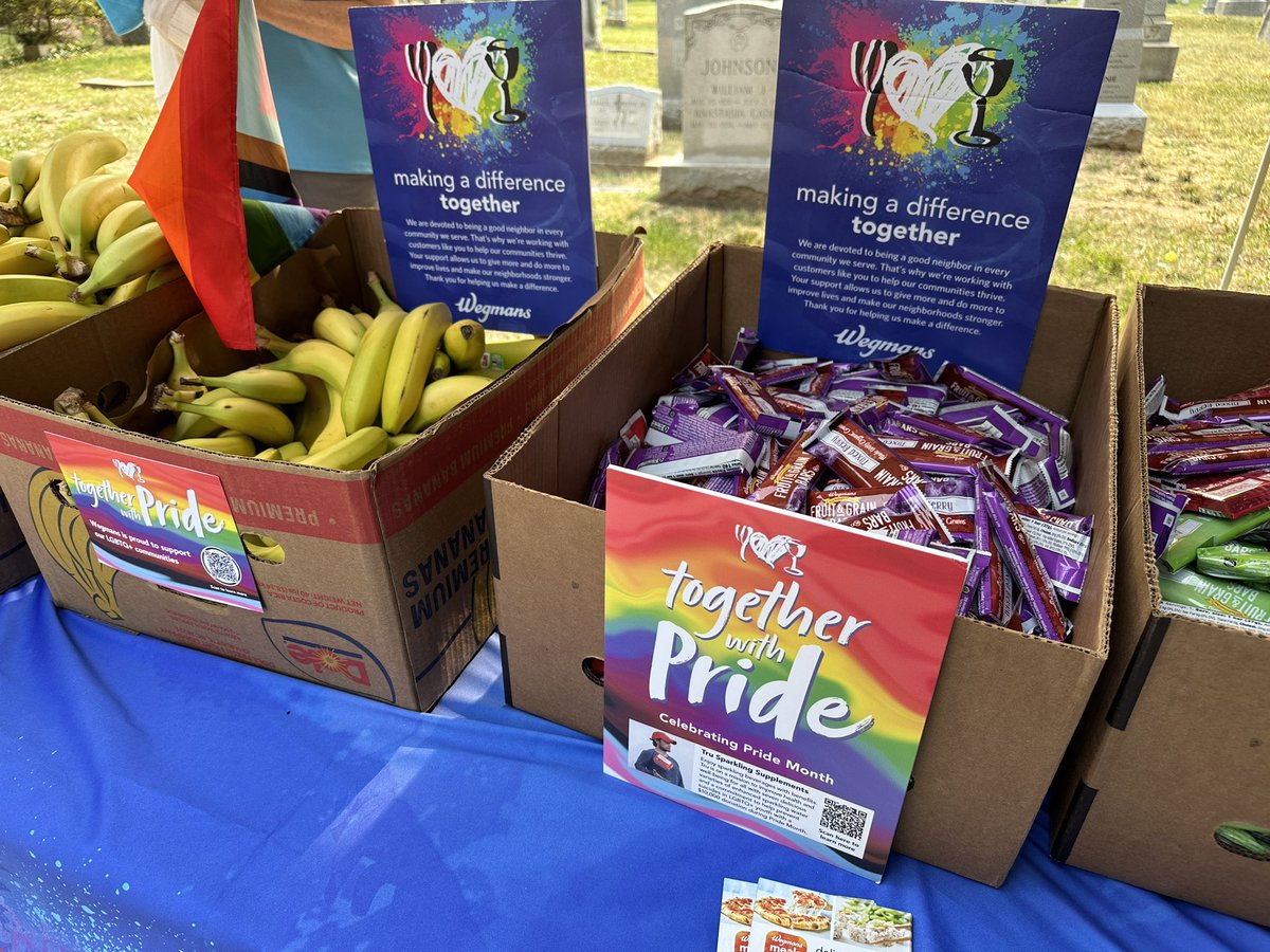 cholland81's tweet photo. Team @Wegmans at @DCFrontrunners Pride Run 5k at @CongCemetery!  The event raises funds for local orgs that support the LGBTQ community and disenfranchised youth including @TeamDCSports @WandaAHouse @TeensRunDC and @SMYALDMV. https://t.co/R1pIDOWlp2