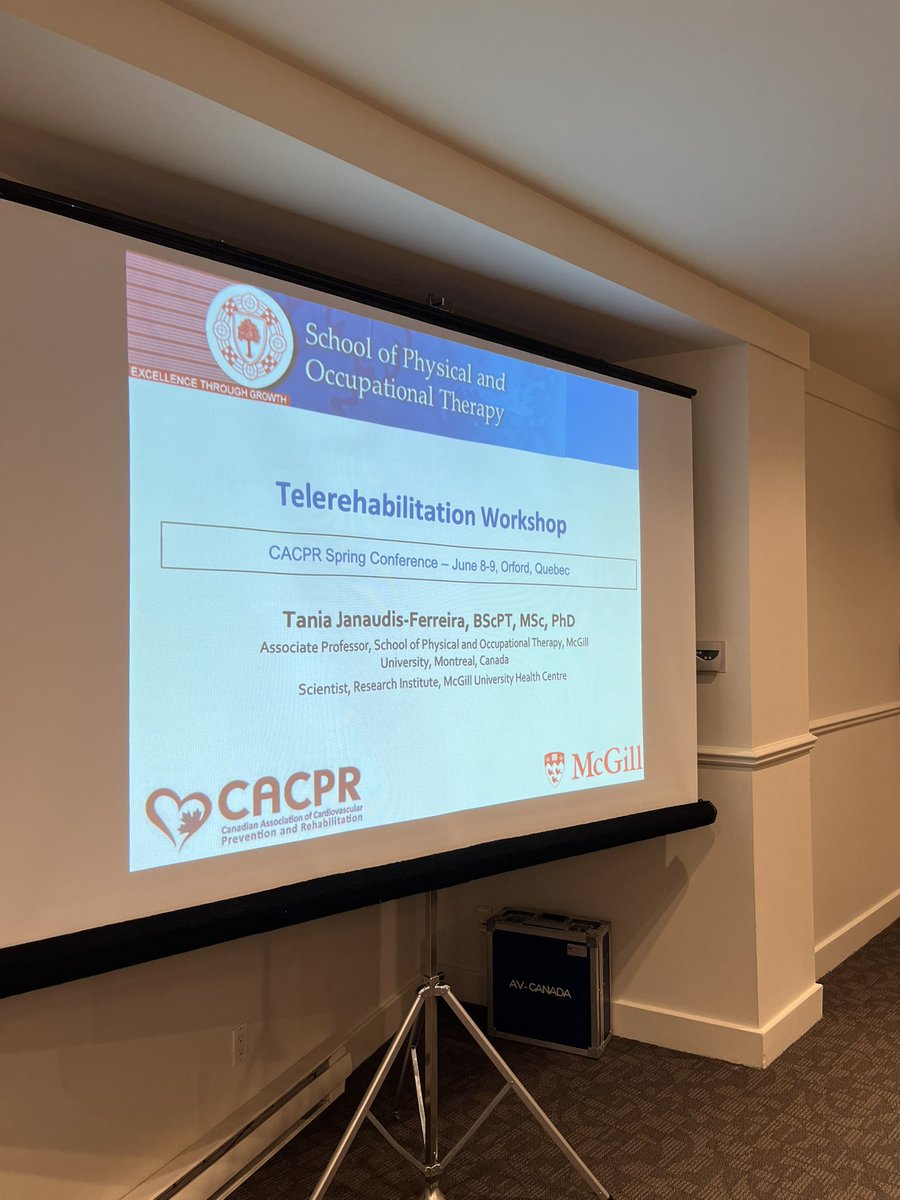 First time @CACPR_1 meeting! What a great group of people! It was great to share my experience with telerehab with them #CACPR2023