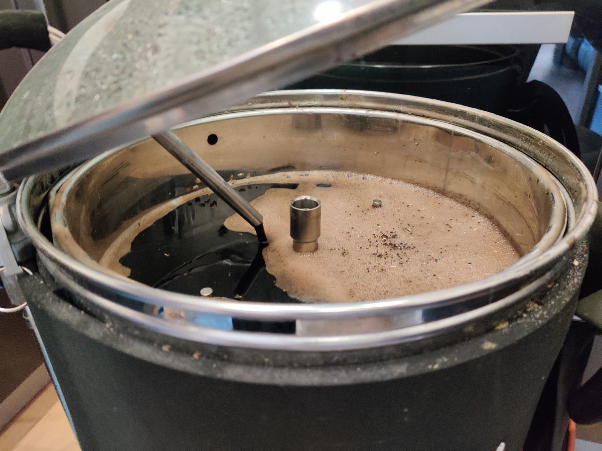 Today was a mega brew evening... Prob a silly idea to do a double mash Imperial stout on the hottest day of the year so far but lots of advanced planning meant it went well and so far, so good. Will look forward to the winter when it might be ready to consume haha