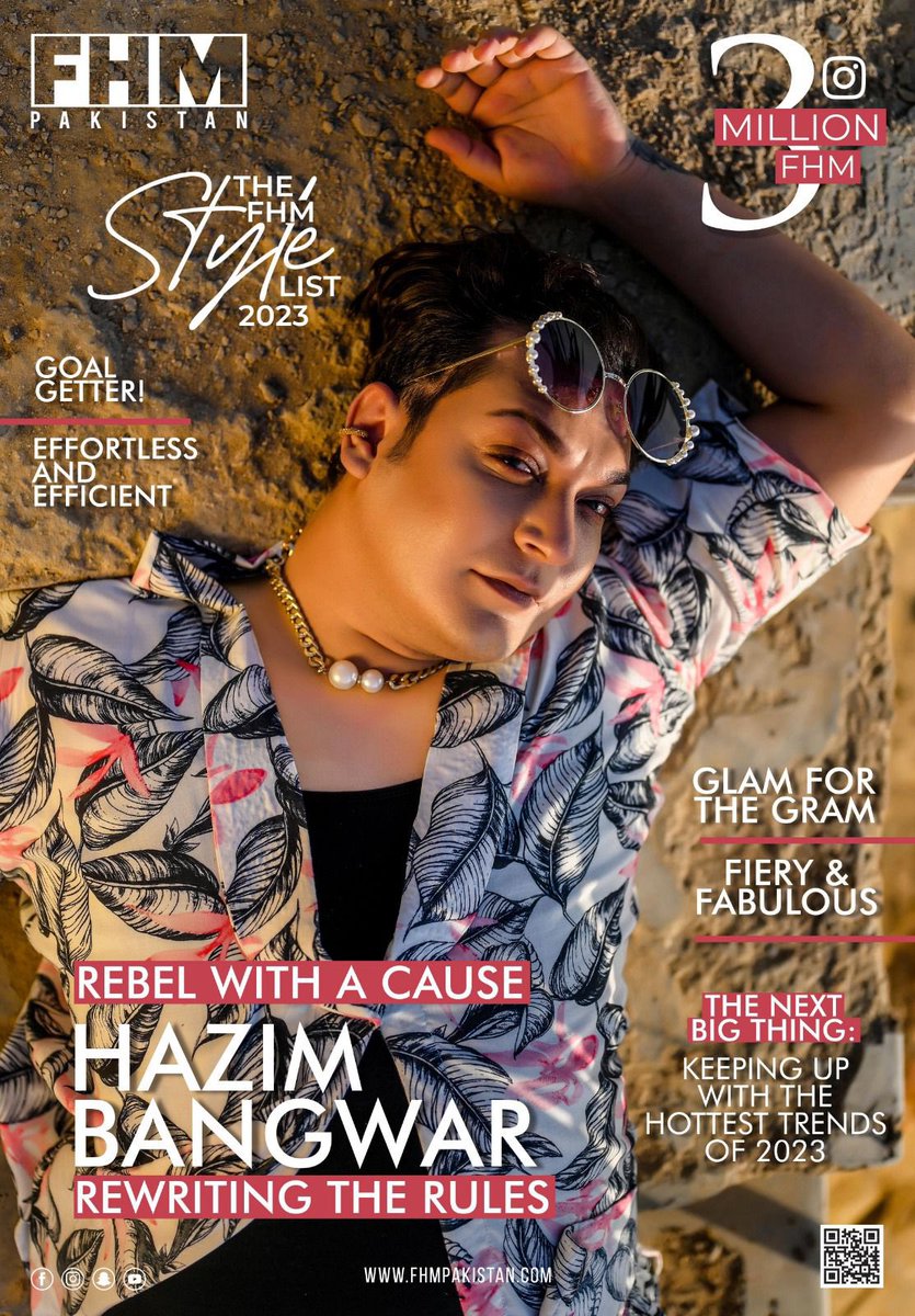 I’m so honoured and excited to be on the cover of @fhmpakistan June Issue! Doing my first Pakistan Magazine cover, I couldn’t have asked for a better team to do the shoot and interview with.

#hazimbangwar #artist #magazinecover #fashion #trendsetter #fashionmagazine #pakistan