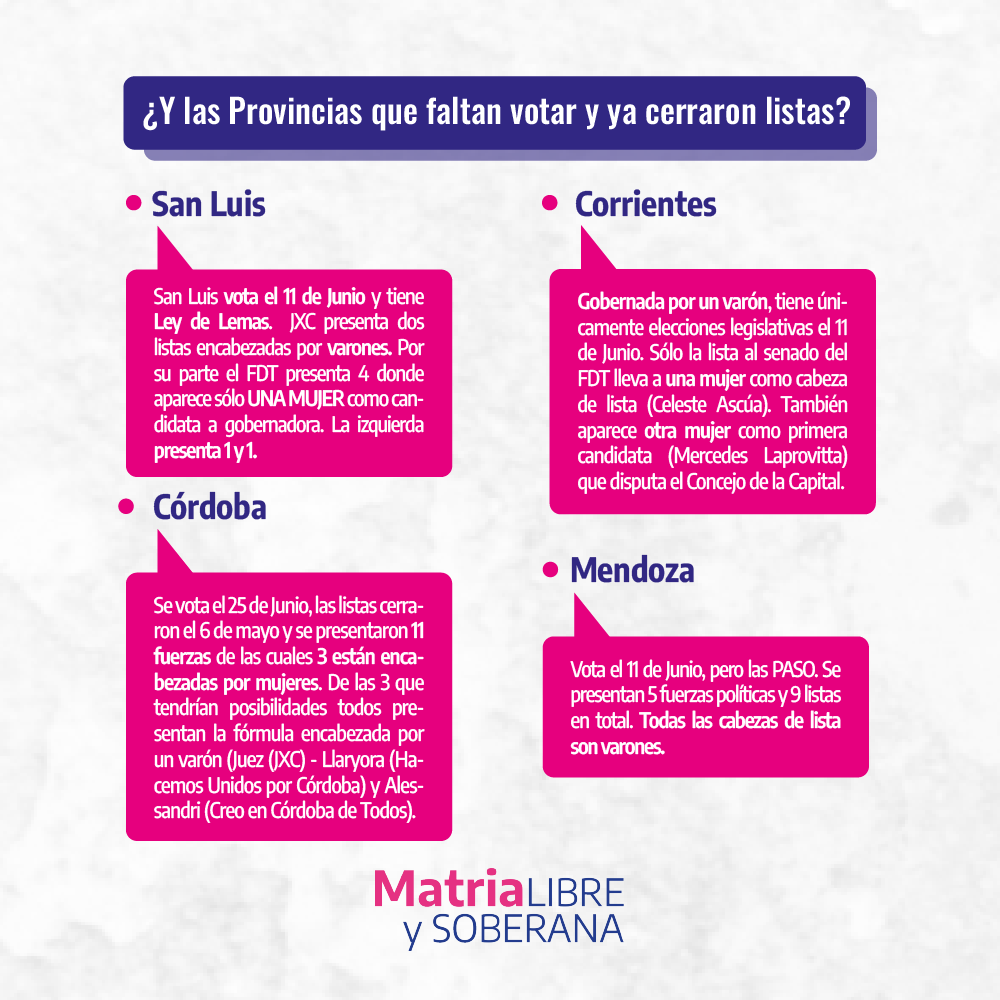 En el caso de la PBA elige 35 lugares para ocupar bancas nacionales en la Cámara de Diputadxs, 3 lugares para ocupar bancas en el senado y los 135  distritos irán a las urnas para decidir quién ocupará las intendencias, más la renovación por mitades de sus concejos deliberantes