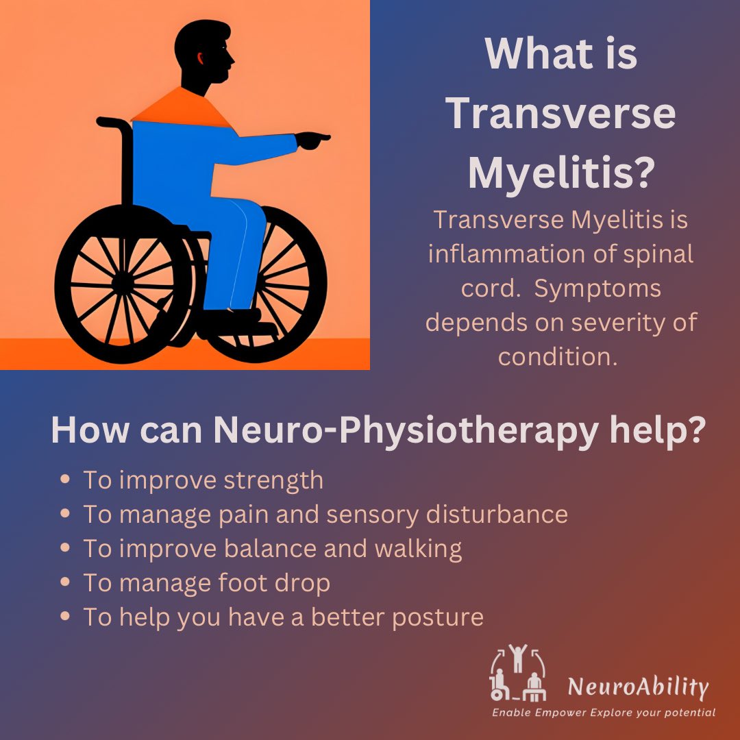 Toady 9th June is #TransverseMyelitisAwareness day. lets raise some awareness about this debilitating and rare condition @TM_awareness_UK and see how NeuroPhysiotherapy can support them.