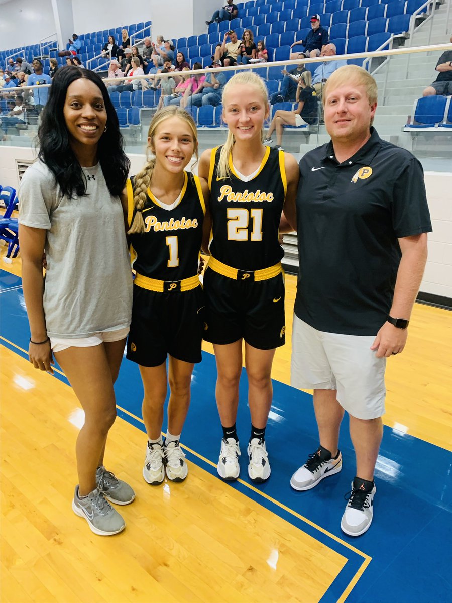 PLadyWarriors's tweet photo. NEMBCA ALL-STAR GAME 

Coach Heard and Coach Ball with 2023 All-Stars Ella Hill and Sadie Stegall. https://t.co/HCLkOWVbe7
