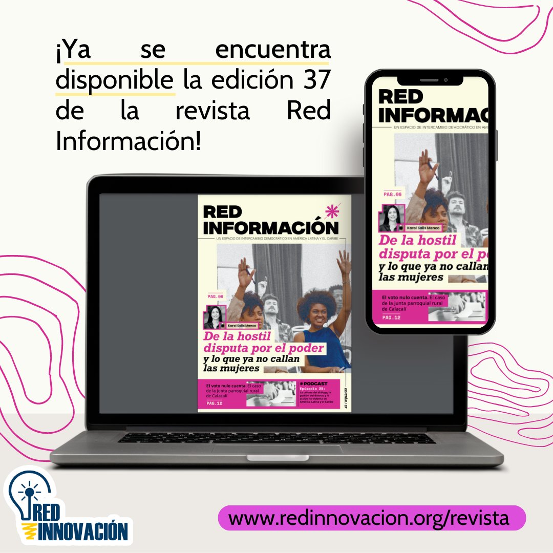 Red_Innovacion's tweet photo. ¡La edición #37 de Red Información esta disponible ahora! Descubre sobre la importancia del voto nulo, la participación política de mujeres, endorracismo y la importancia de la participación LGBTIQ+. ¡Amplía tu conocimiento! 🌍🗳️ https://t.co/H0yAWdup9K
@KarolSolisMenco https://t.co/ZjJH3DE3Tz