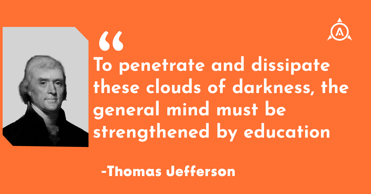 To penetrate and dissipate these clouds of darkness, the general mind must be strengthened by education - Thomas Jefferson 💪

#ankidyne #quotes #educationquotes #thomasjefferson