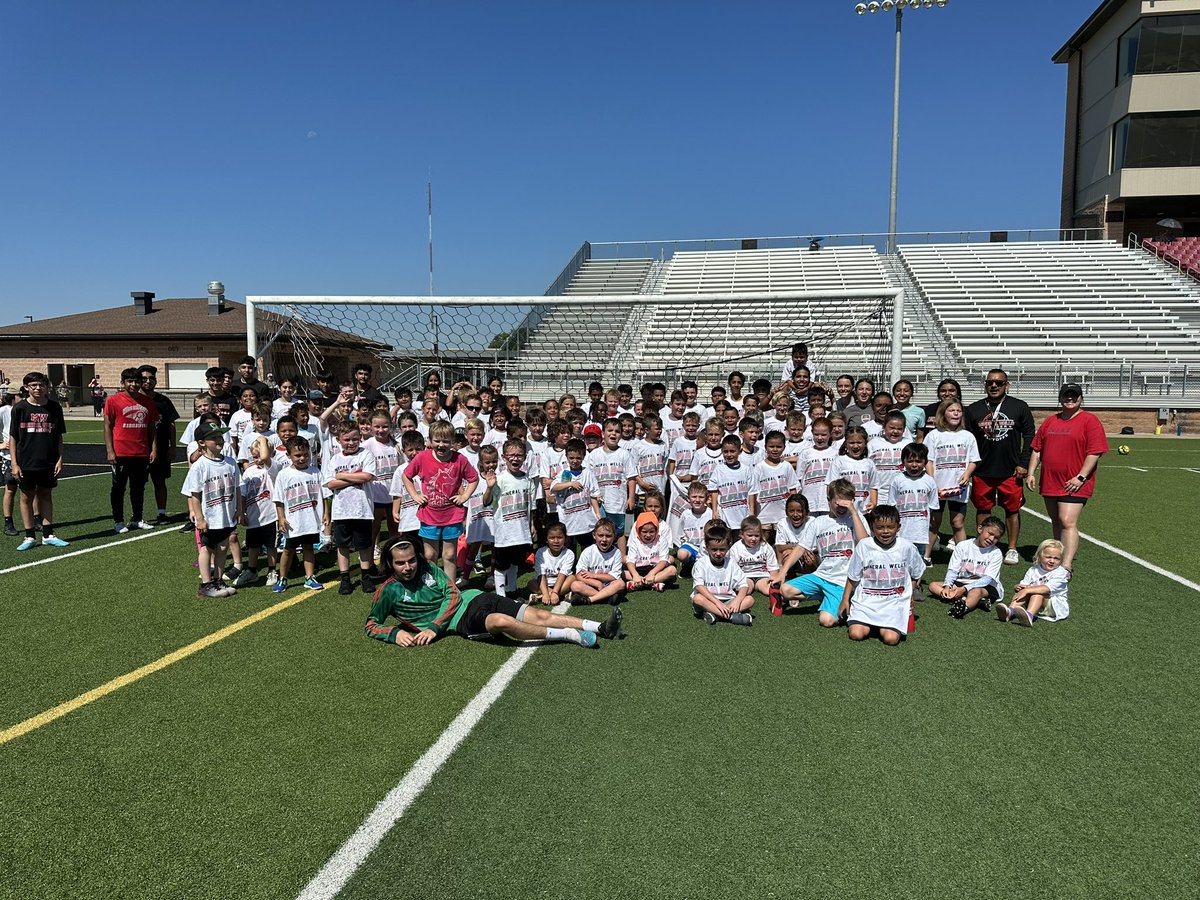 MWHS_SOCCER's tweet photo. Ram &amp; Lady Ram soccer camp 2023 was a blast. We had 122 kids come out this year &amp; this is a record number for the program. We could not have done this without all the help from present &amp; past MWHS soccer athletes. Thank you to all the campers &amp; parents for bringing your kids out! https://t.co/B6vHoy9HXg