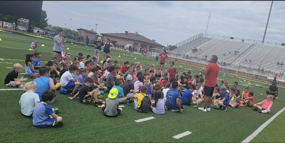 MWHS_SOCCER's tweet photo. Ram &amp; Lady Ram soccer camp 2023 was a blast. We had 122 kids come out this year &amp; this is a record number for the program. We could not have done this without all the help from present &amp; past MWHS soccer athletes. Thank you to all the campers &amp; parents for bringing your kids out! https://t.co/B6vHoy9HXg