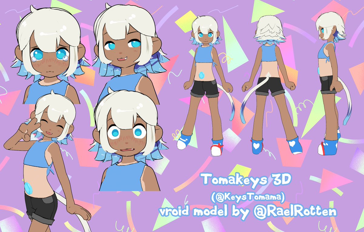 3D Model for @/KeysTomama ! Thank you for the opportunity Toma! 💖
#Tomaket #VRoid