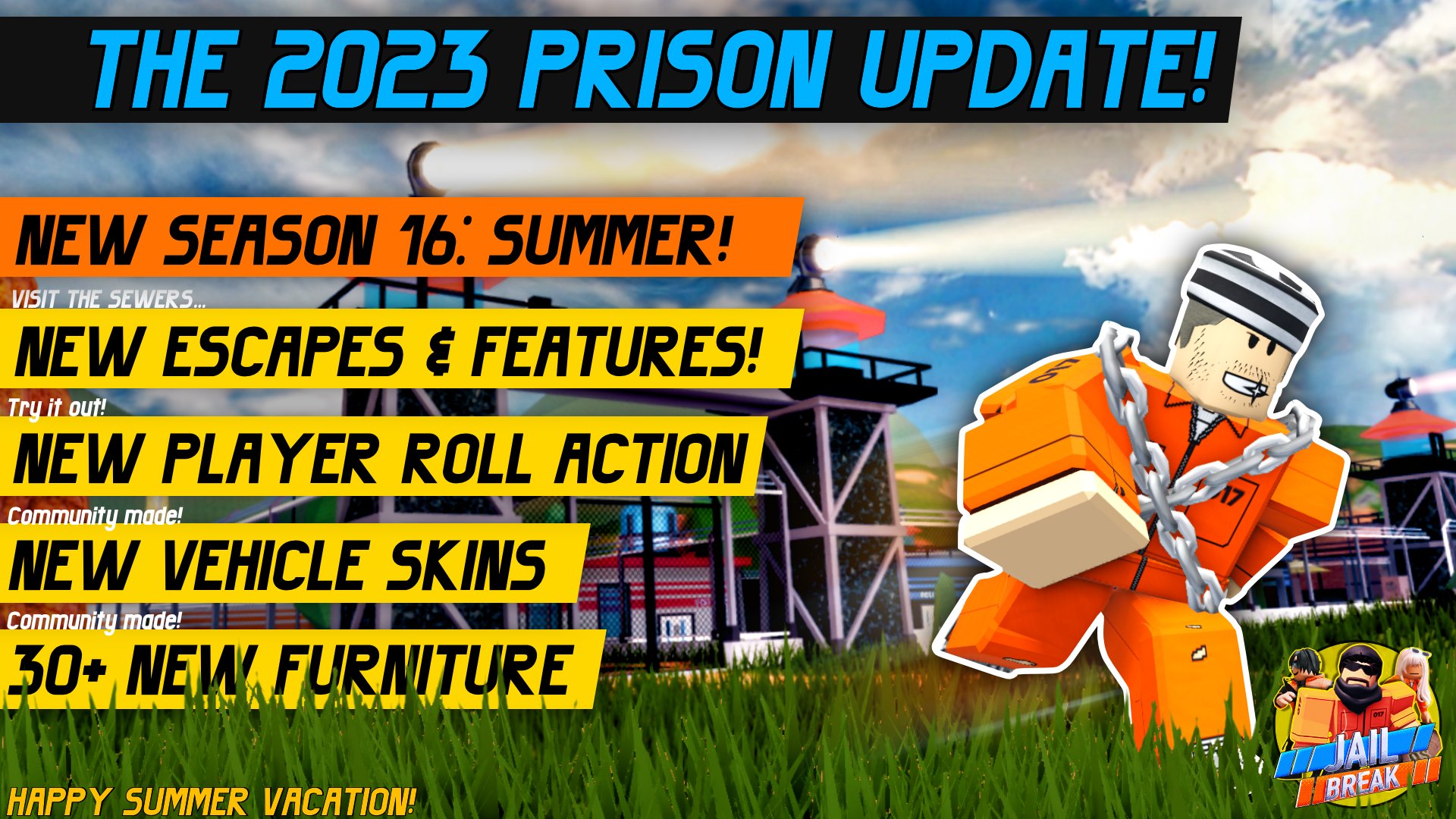 Badimo (Jailbreak) on X: 🚀 TRIPLE XP is OUT NOW for a Limited time! Earn  last minute prizes before seasons end, and do it faster than ever before! # Roblox #Jailbreak 🎮 Play