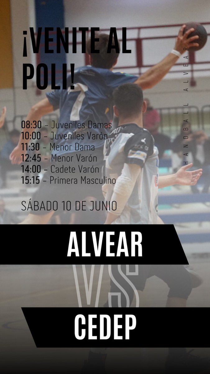 AlvearHandball's tweet photo. Vamos Alvear mañana con todo🔥 https://t.co/Cvw2l6mqIQ