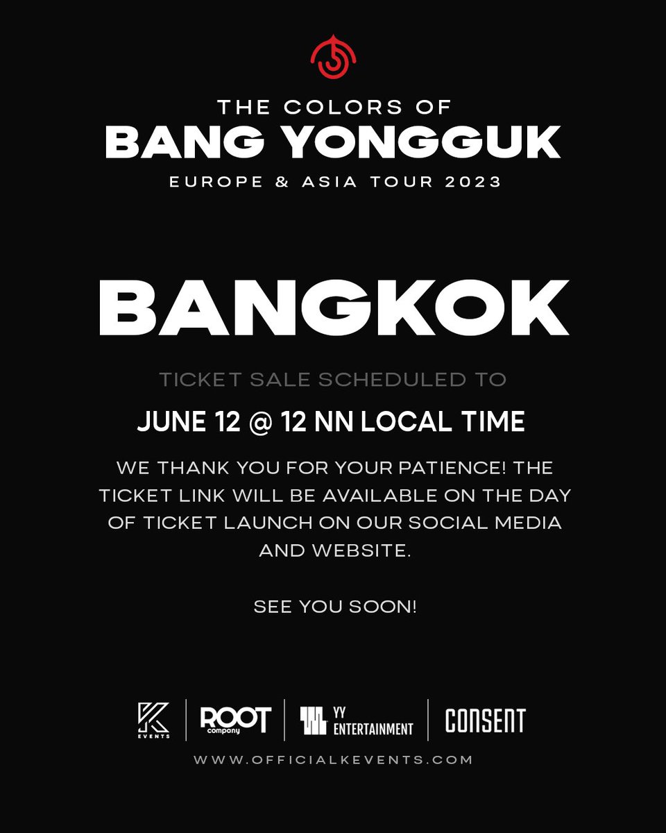 rootofficial_kr's tweet photo. BKK ticket sale scheduled this 12th June @ 12NN local time! ✨

Thank you for your patience and see you soon! 🤩 https://t.co/iSnnQdJ0WF