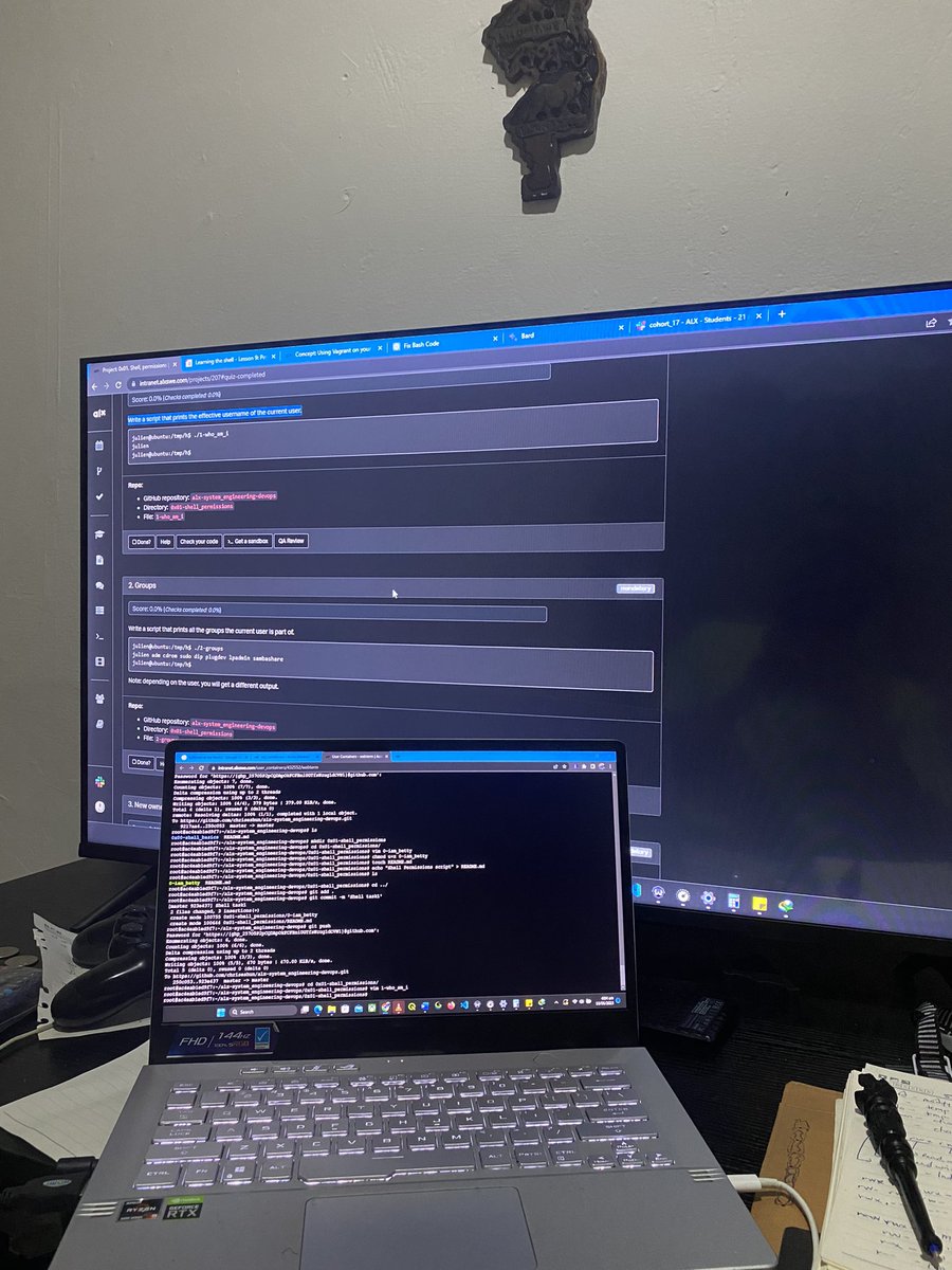 Week 3 was hard for me… couldn’t use my laptop for the first 3 days.. tried coding from my phone. Wrapping up on my projects. #ALX_SE