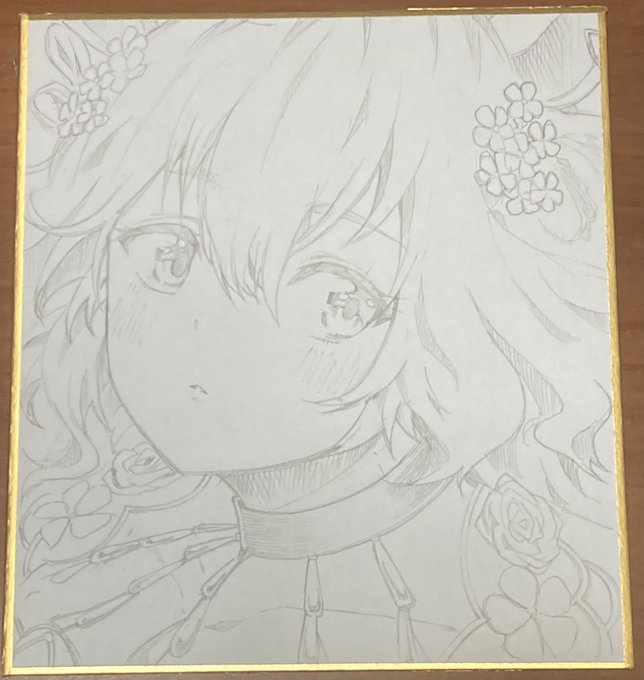 夏コミで出す恒例の色紙、ゴリゴリ描き始めました。これから1日4枚で250枚持っていけるな!ガハハ!(無理)