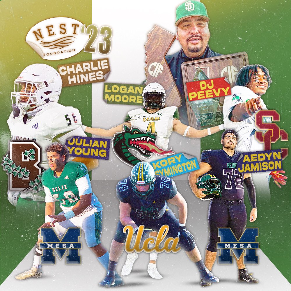 βMoney Canβt Buy Lifeβ -Bob Marley (@ernie_sd) on Twitter photo Great 2023 class
Going to miss these guys.
Our student athletes will be attending:<a href="/uscfb/">USC Football βοΈ</a> <a href="/UCLAFootball/">UCLA Football</a> <a href="/UAB_FB/">UAB Football</a> <a href="/BrownU_Football/">Brown Bears Football</a> <a href="/SDmesafootball/">OLYMPIANS</a>
The N.E.S.T. is always looking for #paidpartnership and/ or donations.
The NEST is a 501 (c)(3)
86-2923618 Great 2023 class
Going to miss these guys.
Our student athletes will be attending:<a href="/uscfb/">USC Football βοΈ</a> <a href="/UCLAFootball/">UCLA Football</a> <a href="/UAB_FB/">UAB Football</a> <a href="/BrownU_Football/">Brown Bears Football</a> <a href="/SDmesafootball/">OLYMPIANS</a>
The N.E.S.T. is always looking for #paidpartnership and/ or donations.
The NEST is a 501 (c)(3)
86-2923618