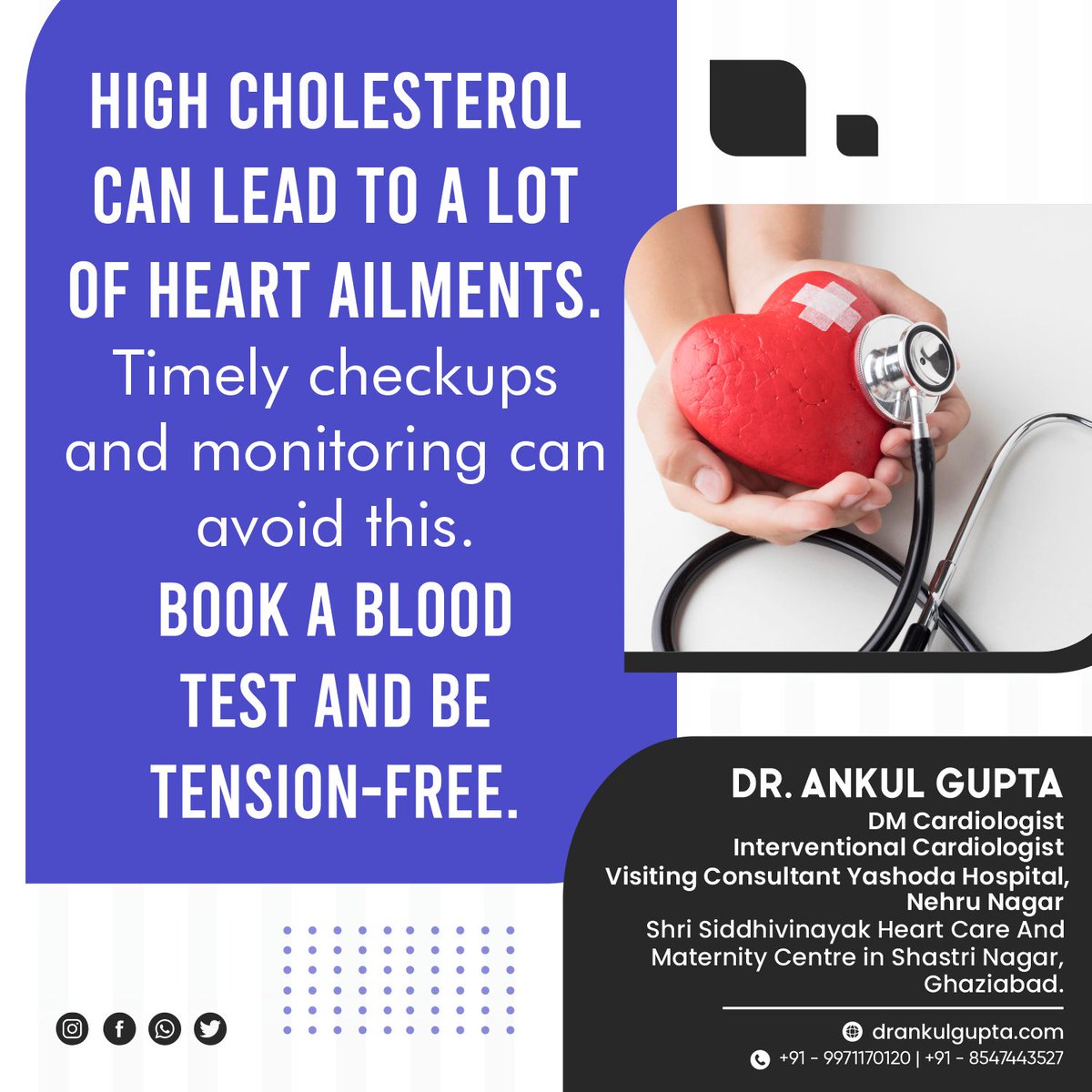 Cholesterol, a fatty substance found in our blood, is essential for our body's functioning. However, when cholesterol levels become elevated.

#cardiology #cardiologist #cardiaccare #cholesterol #highcholesterol #heartspecialist #heartdoctor #cardiaccare