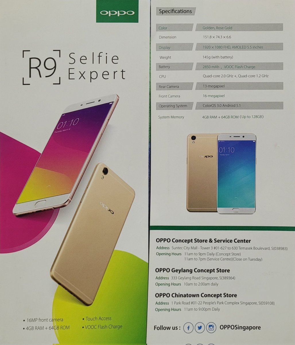 Aquis_GN's tweet photo. Oppo R9/ F1 Plus , 2016.
#OppoR9 #OppoF1Plus #SmartphonePamphlets https://t.co/DK5AfR9aFn