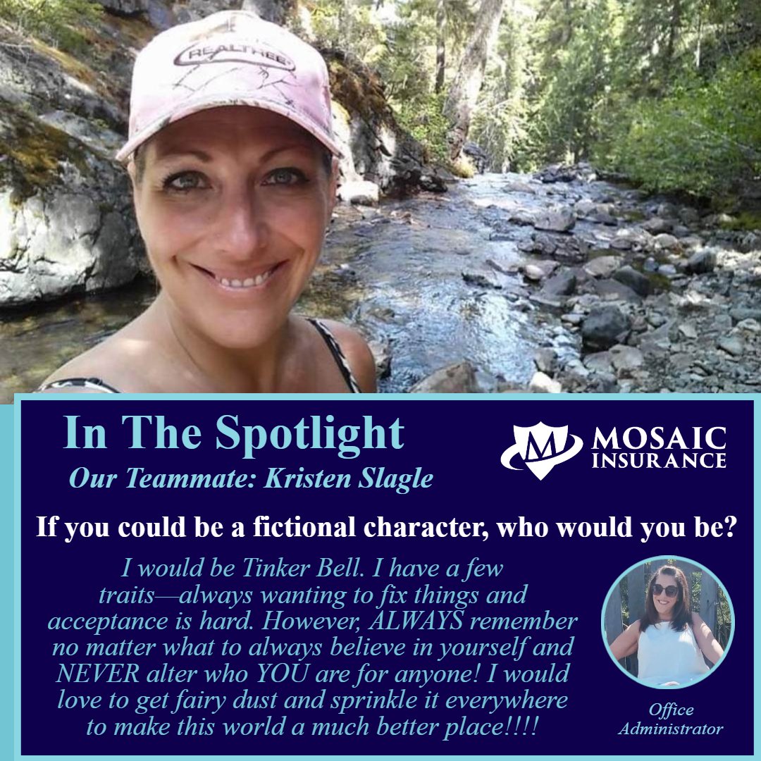 Hello, Friday! We haven’t been this excited for Friday since last Friday! And this Friday is a little extra special with a Mosaic Family Funny Friday Feature. Let it fly, Kristen!

#MosaicIA #TeamMosaic #InTheSpotlight #spotlight #insurance #aboutme #family #didyouknow #standup