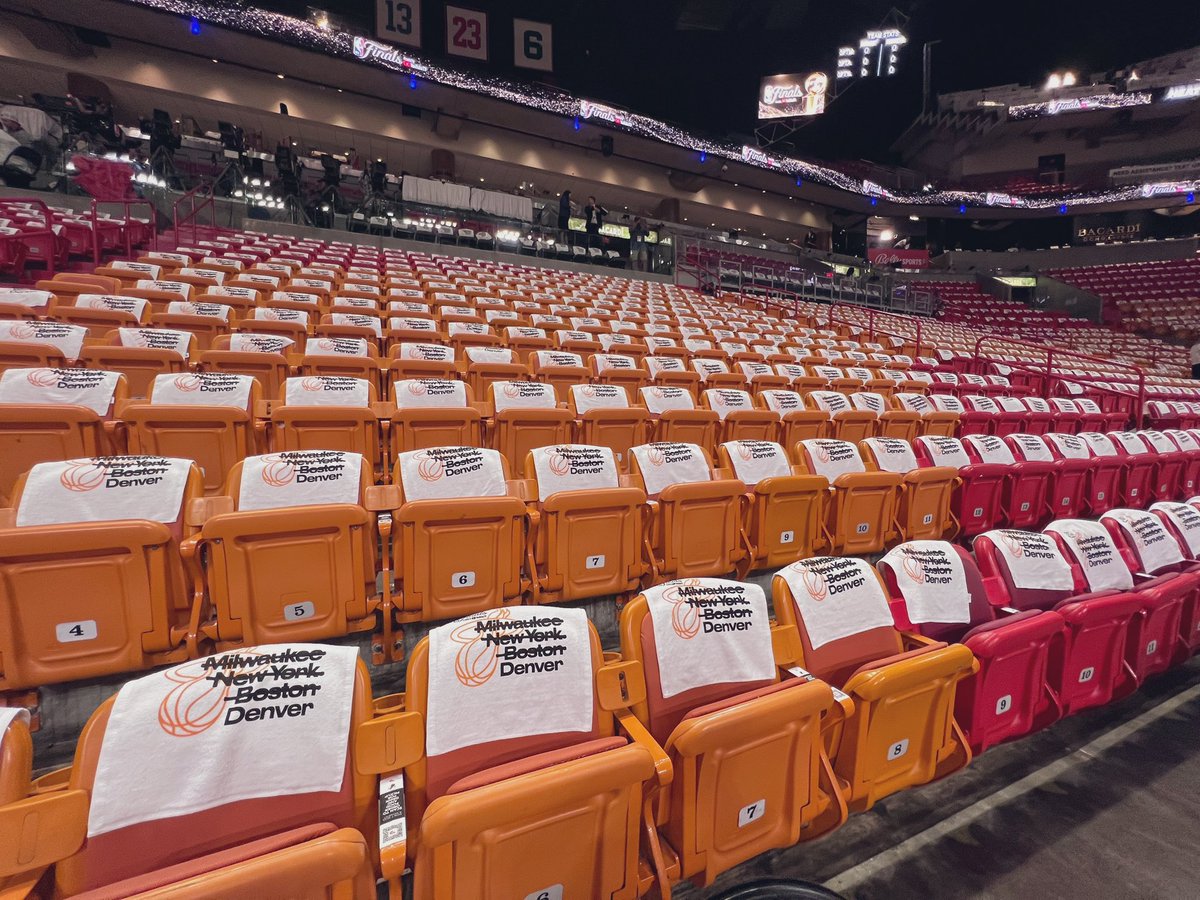 matapaul's tweet photo. Kaseya Center in Miami, FL is all set for Game 4 of the #NBAFinals https://t.co/yu9406BqdO