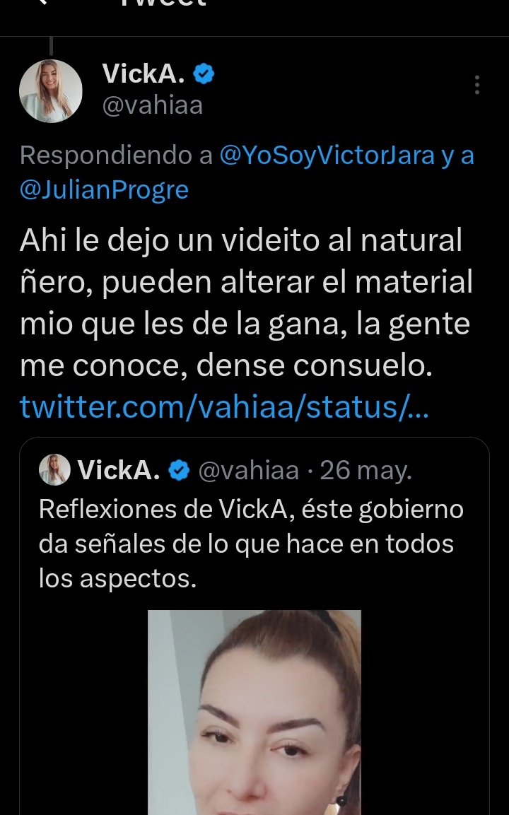 Vice presidenta <a href="/FranciaMarquezM/">Francia Márquez Mina</a> 

Yo creo que llegó la hora de aplicarle la misma a esta acosadora Racista y delincuente Uribista que constantemente la agrede de esta forma tan miserable...

A esta hay que aplicarle la misma que le aplicó a la marbell y a la tal Fabiola