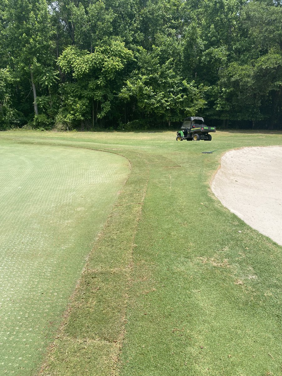 Had some fun this week with our new sod cutter. Fortunate to have continued support from our membership that make these projects possible! @RyanTurf 🙏