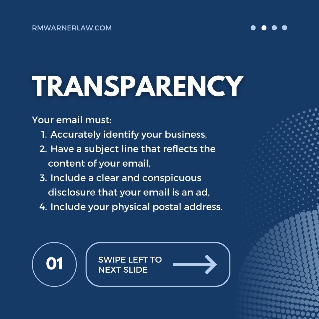 RMWarnerLaw1's tweet photo. If you're a #marketer or a #businessowner, you NEED to know the #CANSPAMact! Violation of the #SPAM act can result in a $50,000 fine per email. Having an #advertisinglawyer or #internetlawyer can help mitigate risks though, so don't wait any longer to click the link in our bio! https://t.co/Lyv7Fsq6yI