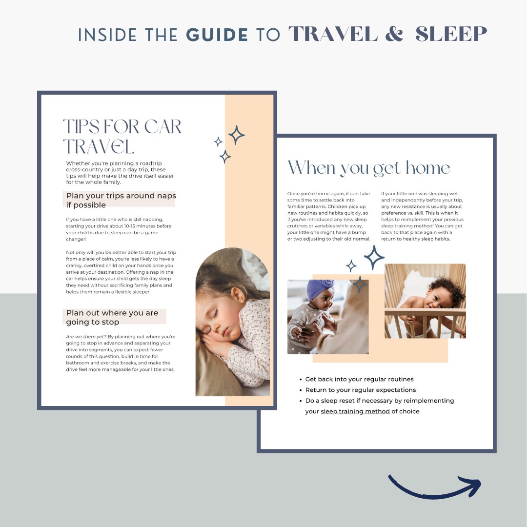 Planning a weekend getaway? Long car trip? domestic or international flight? 

Take a peek inside the Travel &amp; Sleep Guide! 

#sleeptips #sleepschedule #sleepconsultant #travelwithkids #helpwithsleep #newbornsleep #infantsleep #toddlersleep #preschoolersleep #sleeptraining #sleep