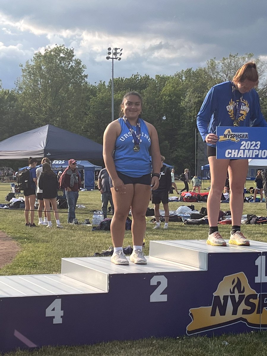 IPTUS_TFXC's tweet photo. Keep it rolling! Prizila Negrete gets 🥈@NYSPHSAA in the shot put &amp; advances to tomorrows federation final. @TUSAthletics @UrsulineNR @IPThrowers @vinnysullivan77 https://t.co/bkys1z15TF