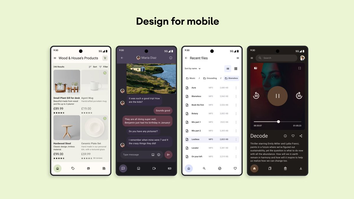 AndroidDev's tweet image. Design beautiful and modern Android apps that meet your user where they are, no matter the device!
 
📱 Phones
💻 Tablets
⌚️ Watches
📺 TVs

Design for Android → goo.gle/3WJOkDm