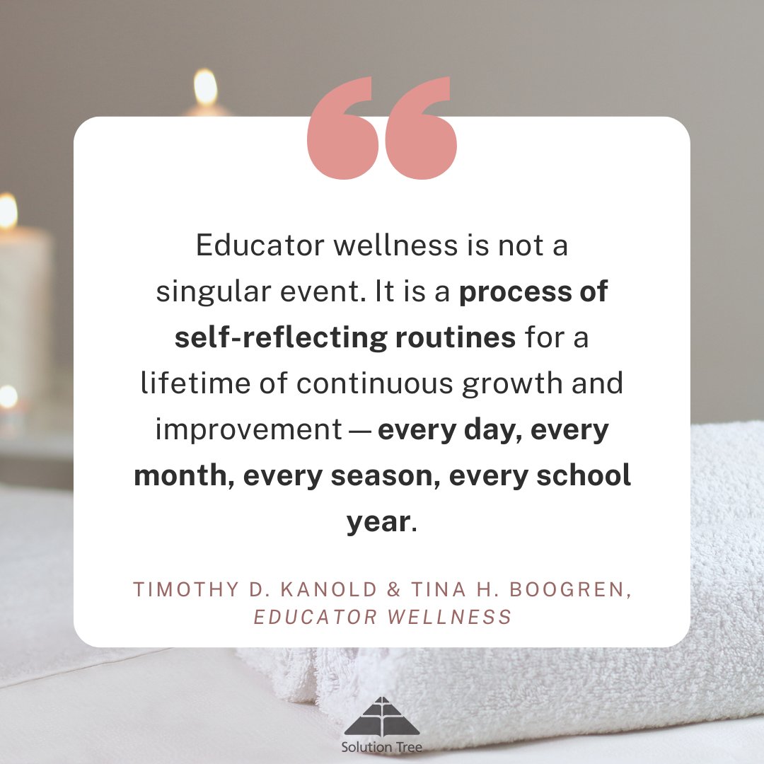 Spa days and bubble baths are great. 🌿🛁✨ But they aren’t effective long-term solutions to stress and burnout.

Veteran educators, what wellness routines have been game-changers for you? Share your tips for new teachers who might be struggling after this school year!