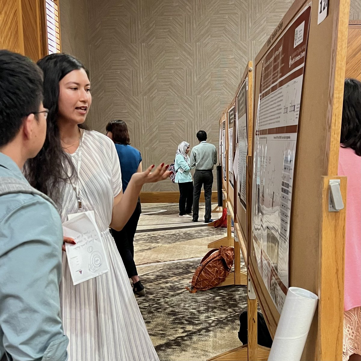 HeatherRicePhD's tweet photo. Kriti Shukla @kritis45 - the newest PhD student in the @RiceLabOUHSC - did a fantastic job presenting her poster at the @americanaging  conference, taking place right here in OKC. #AGE2023 https://t.co/eQH7Ep6Kuu
