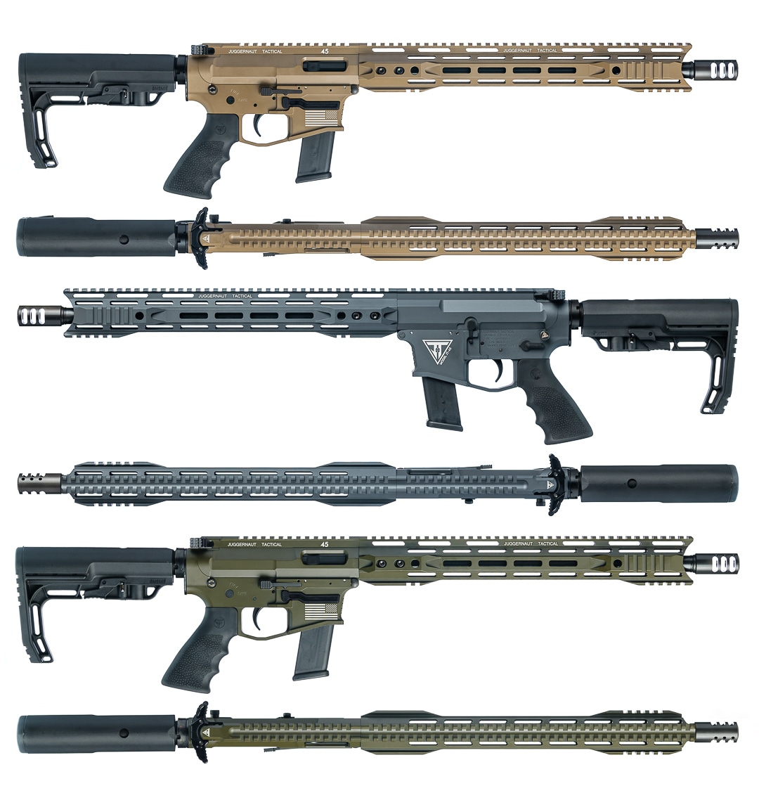 JugTactical's tweet photo. JT-45: a variant of our ever-popular AR-15 chambered in .45 ACP caliber.
#stoppingpower
#juggernauttactical #ar45 #45acp #rifle #pewpewpew
•••
#CaliforniaCompliantRifle #CAcompliantRifle #FollowYourJoy #dailygundose
•No person-to-person sales • https://t.co/rrNvoMFQjd