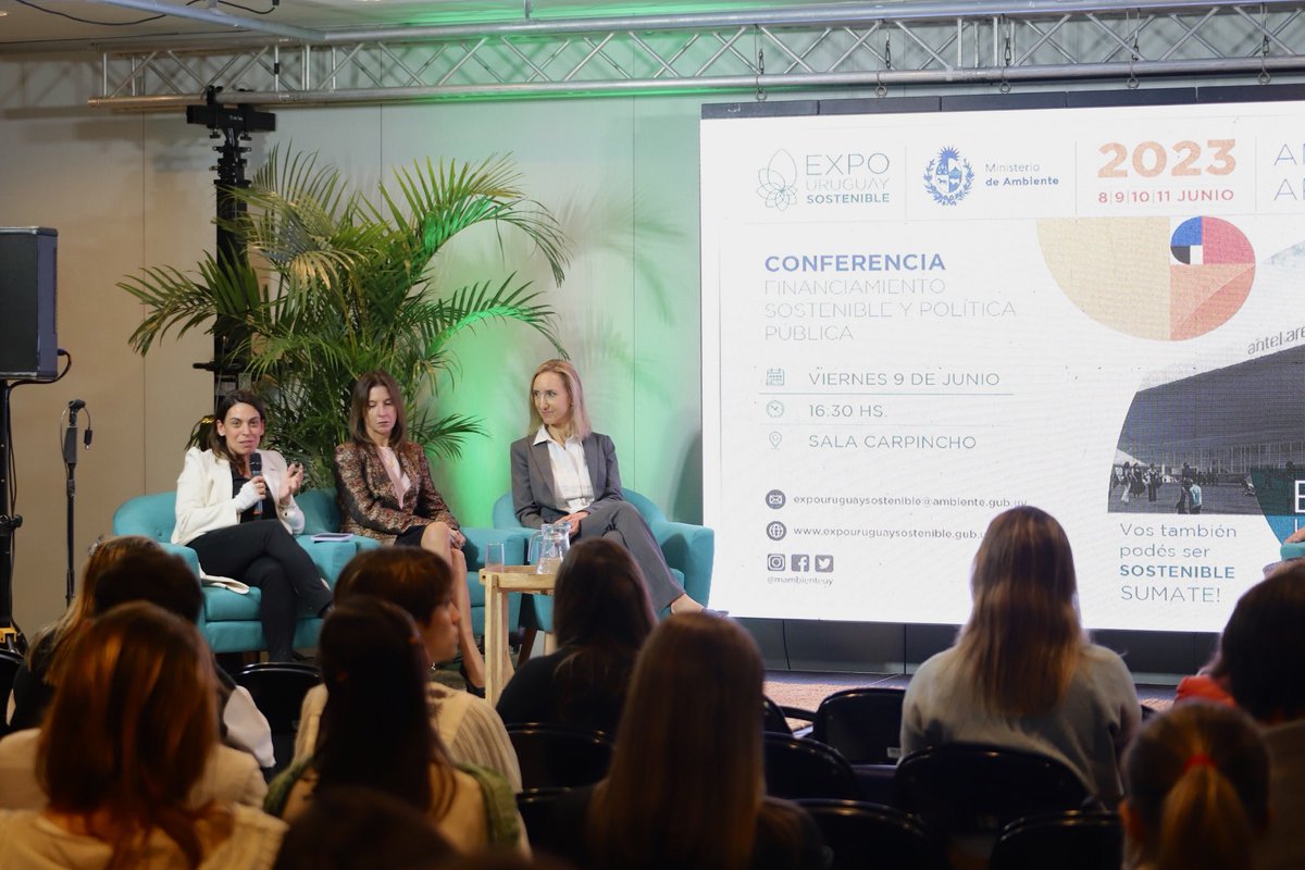 🔋 Paula Cobas, coordinadora nacional de REIF, participó hoy de la mesa de Finanzas Sostenibles en la #ExpoUruguayCircular donde presentó el innovador instrumento de REIF para financiar la segunda transición energética en Uruguay. 💪🏻