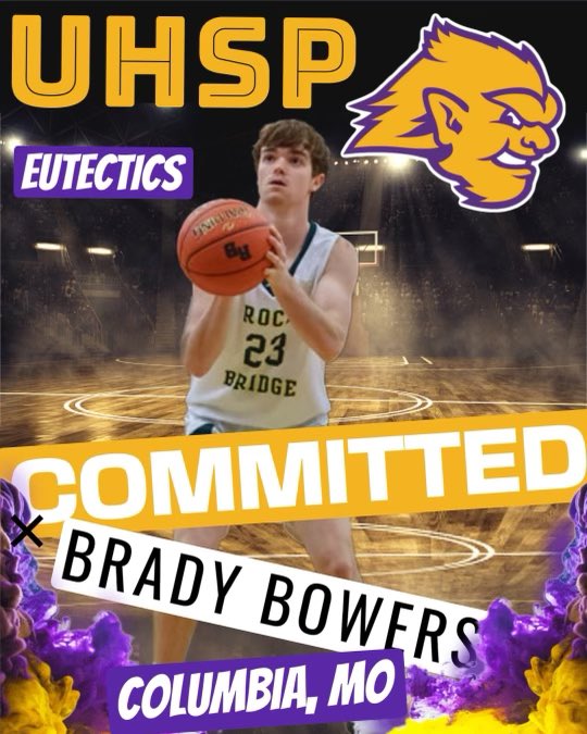 bradybowers3's tweet photo. Committed!!🟡🟣 @UHSPEutectics @CoachDaddyBrown @MissouriElite1 @RBboysball https://t.co/kaoZddPOtb