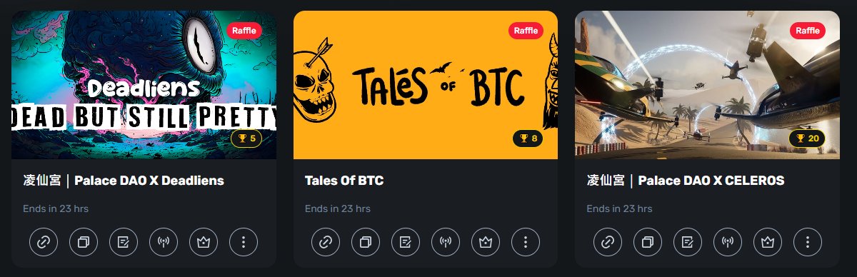 凌仙宫抽奖!

@Milady4488
Lucky+连结:
luckyplus.io/r/Milady-4488_…

<a href="/STARxCROSS/">Star✦Cross</a>
Lucky+连结:
luckyplus.io/r/Star-Cross_U…

@Celerosgame
Lucky+连结:
luckyplus.io/r/CELEROS_lQa4…

<a href="/TalesofBTC/">Tales of BTC</a>
Lucky+连结:
luckyplus.io/r/Tales-Of-BTC…

<a href="/deadliens/">D</a>
Lucky+连结:
luckyplus.io/r/Deadliens-_E…