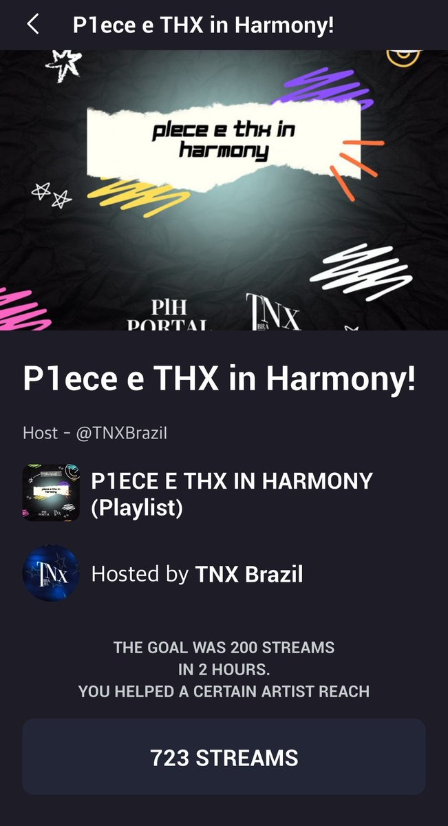 Latam_TNX's tweet photo. [💞] Gracias a todos los que participaron de este streaming party.

Pudimos superar con creces la meta de 200 reproducciones. 

Gracias @TNXBraziI por la invitación y  @P1HarmonyPortal por la colaboración.

#KickltAndJump #TheNewHarmony_StreamParty
#TNX #TheNewSix #P1H #P1harmony https://t.co/PTxDBUwvwV