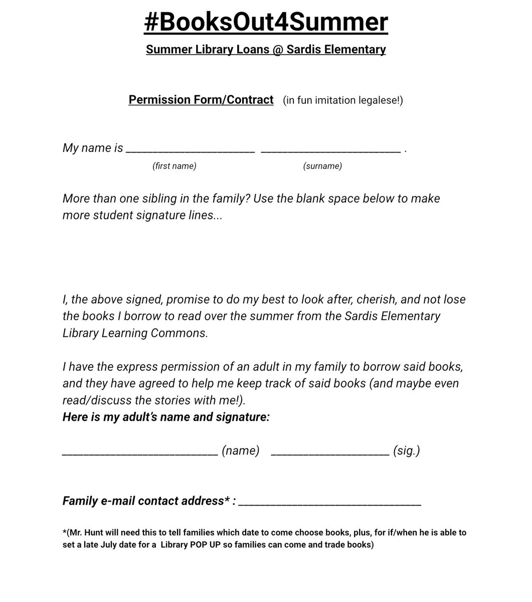 ExLibrisMrHunt's tweet photo. Who can participate
in #BooksOut4Summer as we #SetFreeTheBooks?
What are the criteria to participate?
When/how do I handle this program with all the year-end tasks like inventory, etc?
Read these info docs:
(slight tweaks next week—dates/etc—for this year’s summer loans) https://t.co/lXCZ41jJ28