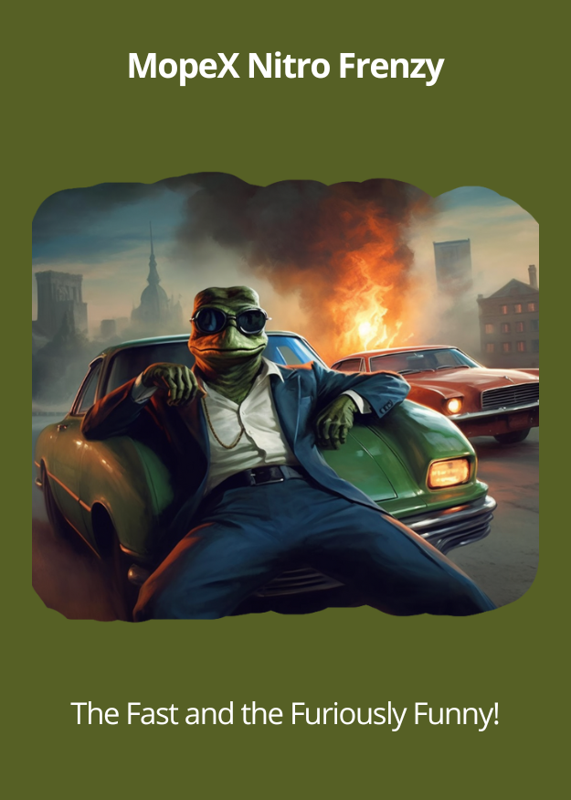 mope_mobsters's tweet photo. ✨ MopeX Nitro frenzy ✨

The Fast and the Furiously Funny! #FASTX #FastAndFurious 🏎️🏎️

#memecoin #cryptocurrency #BNB #BTC #eth #crypto #xrp #xrpcommunity https://t.co/AKOFMmGnEu